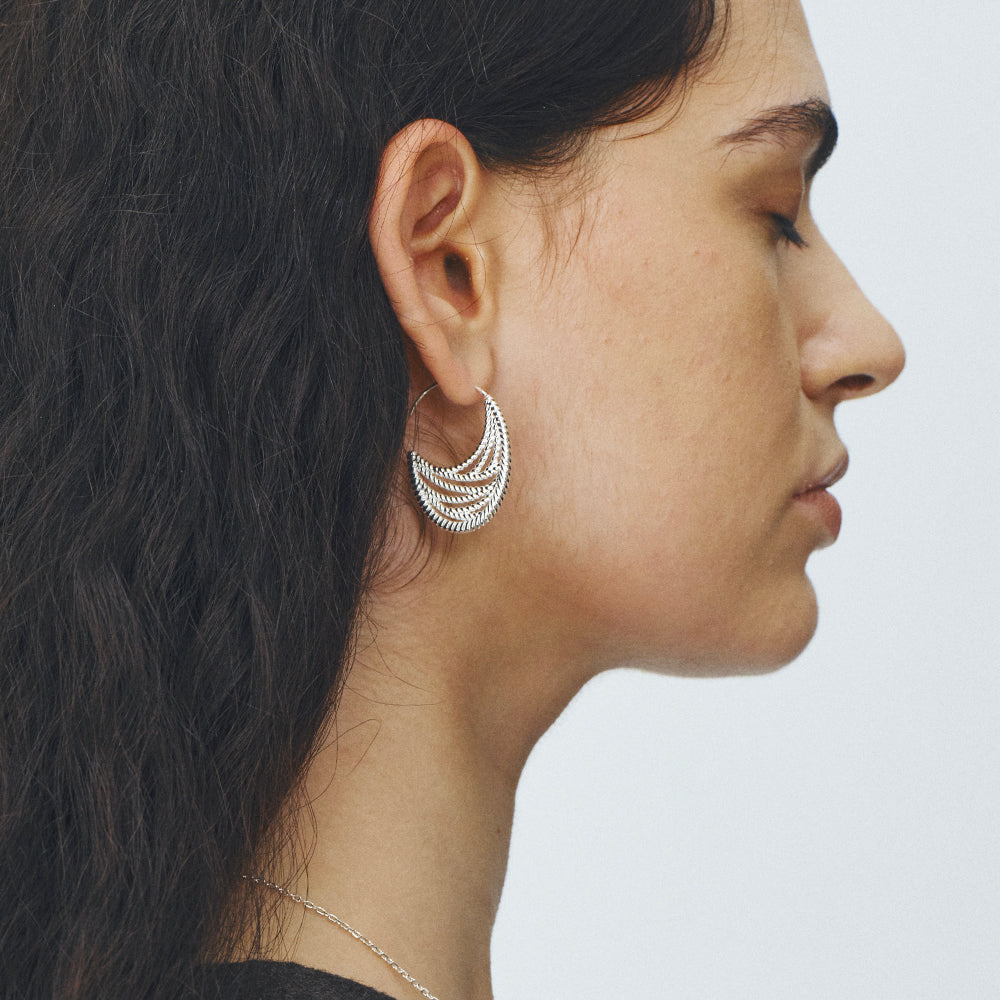 Hollow Flat Texture Earrings