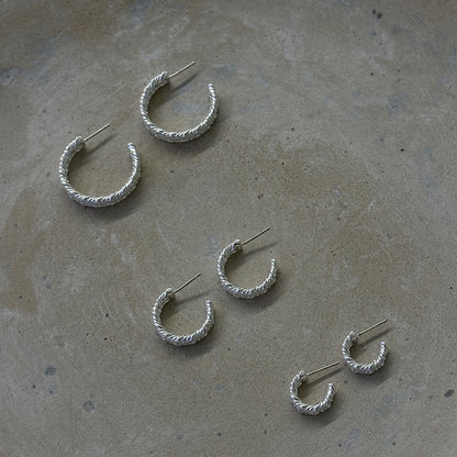 The Embossed Lace Hoops