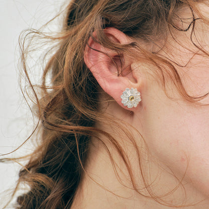 Double Petal Gardenia Earrings