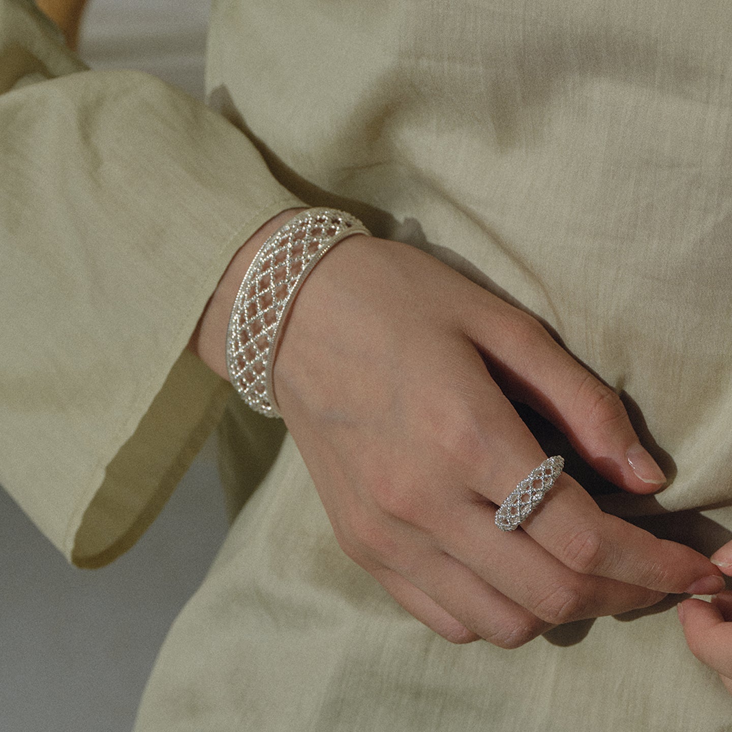 The Crochet Crescent Ring