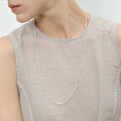 Agate pearl beaded necklace