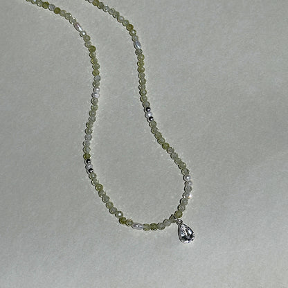 MINI CRYSTAL TEARDROP BEADED NECKLACE