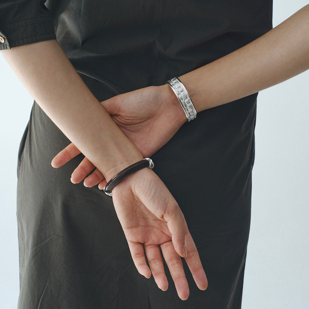 Woven Enamel Wrap Bracelet