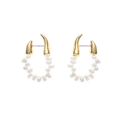 SUMMER GARDEN CRYSTAL HOOP EARRINGS