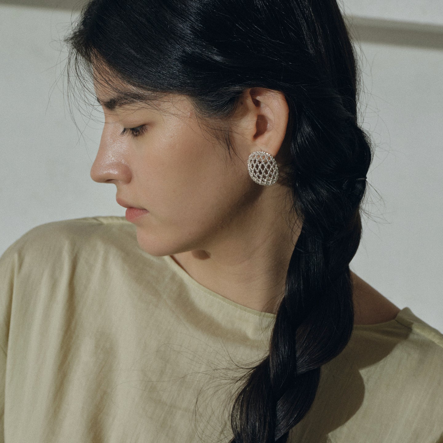 The Crochet Full Moon Earring