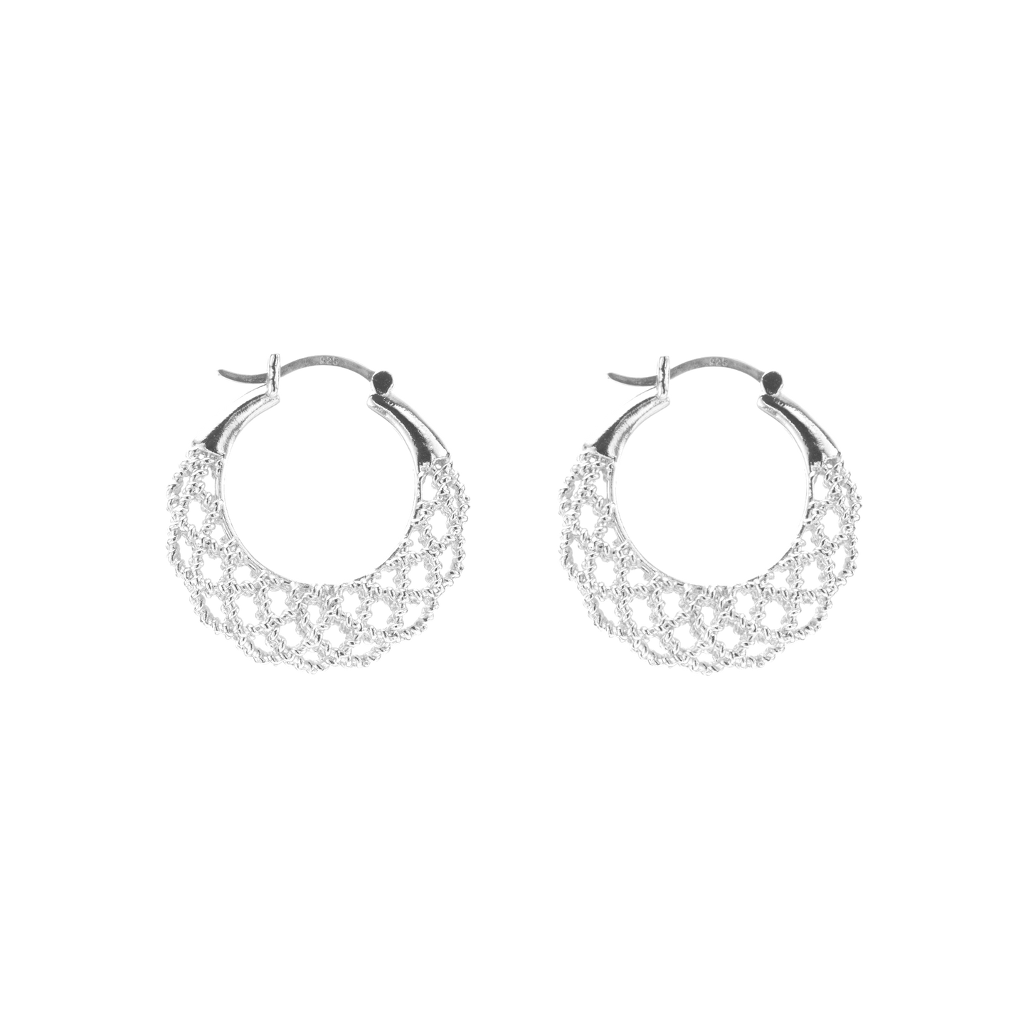 THe Crochet Crescent Earrings