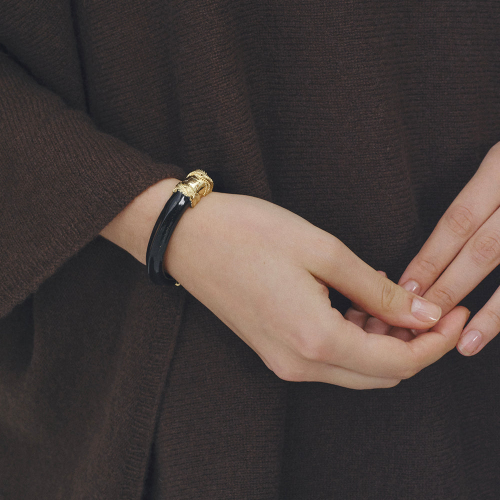 Woven Enamel Wrap Bracelet