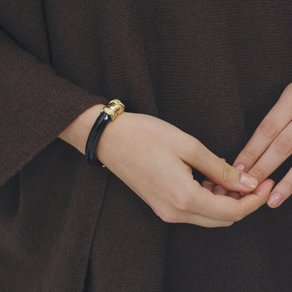 Woven Enamel Wrap Bracelet