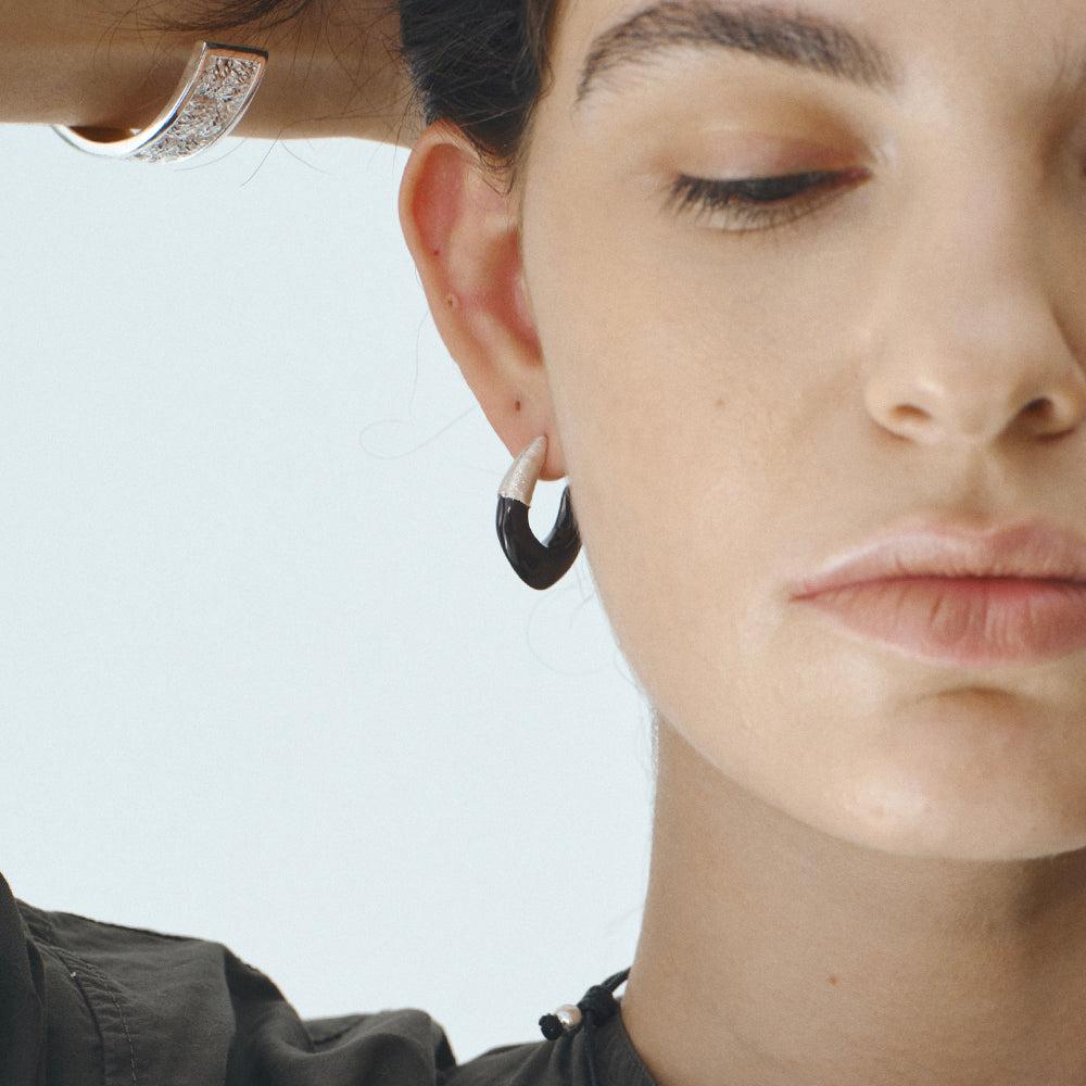 The Enamel Hook Earrings