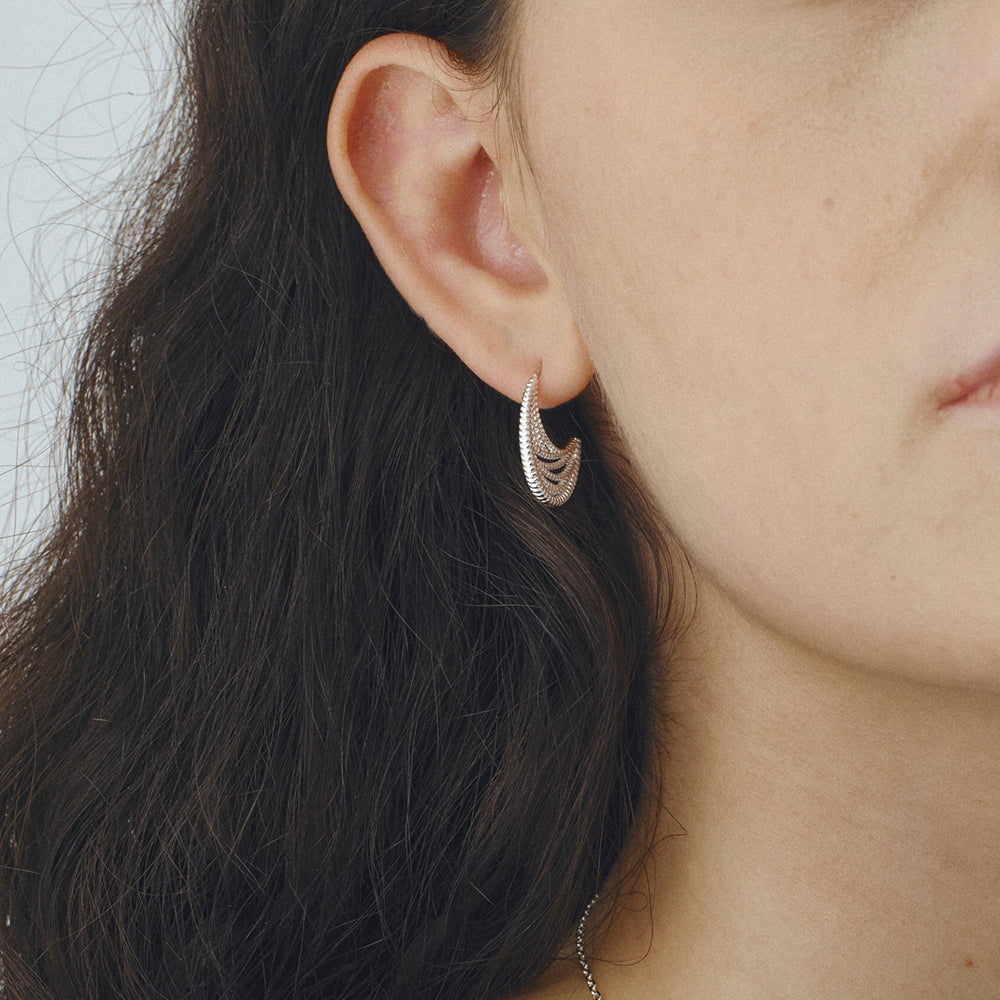 Hollow Flat Texture Earrings