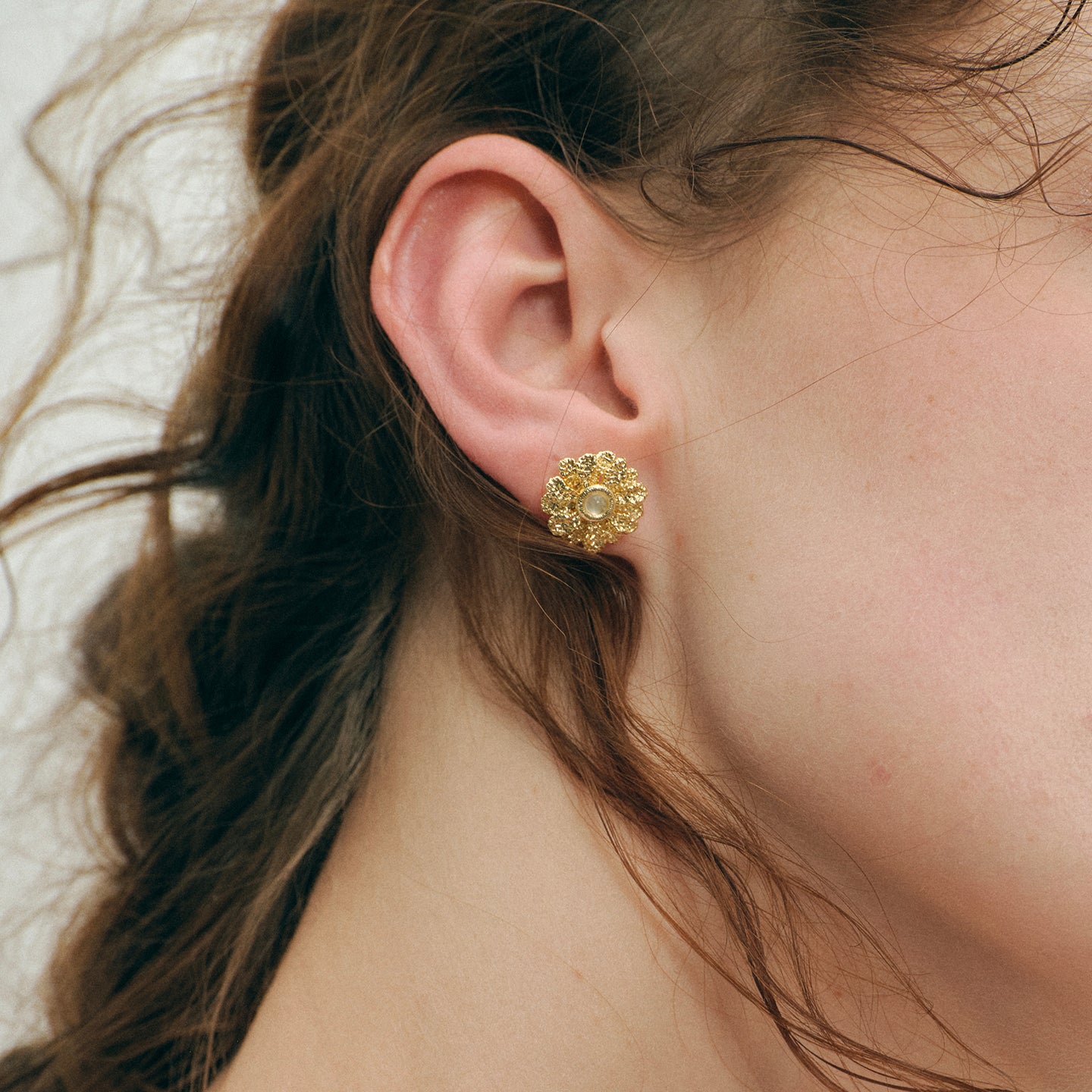 Double Petal Gardenia Earrings