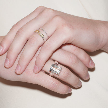 SUMMER GARDEN DOUBLE LAYERED CRYSTAL RING