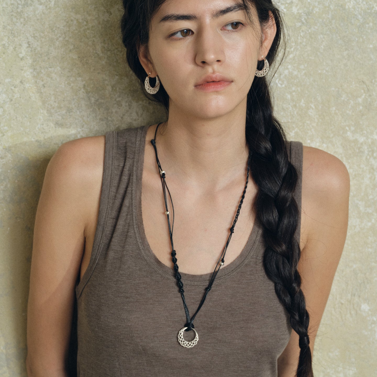 The Crochet Crescent Necklace