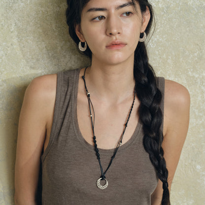 The Crochet Crescent Necklace