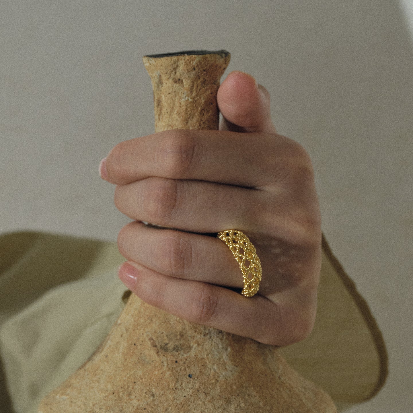 The Crochet Crescent Ring