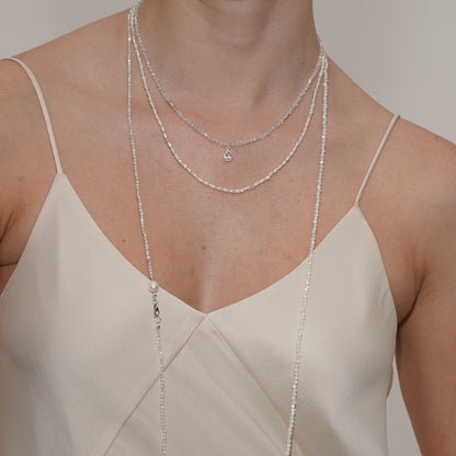 MINI CRYSTAL TEARDROP BEADED NECKLACE