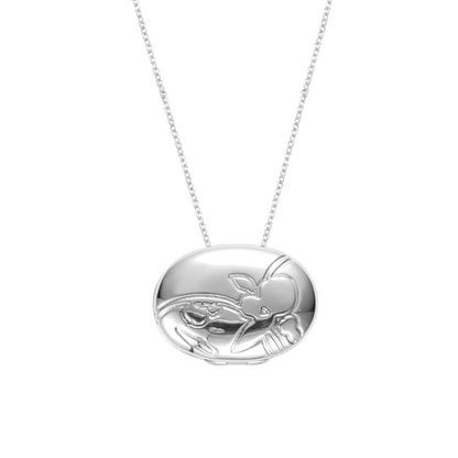 ENGRAVED FLORAL MOTIF NECKLACE