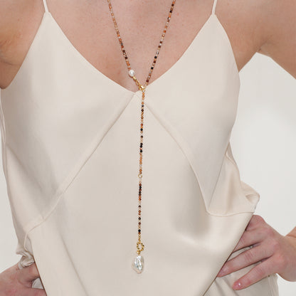 SUNSET BREEZE BAROQUE PEARL NECKLACE