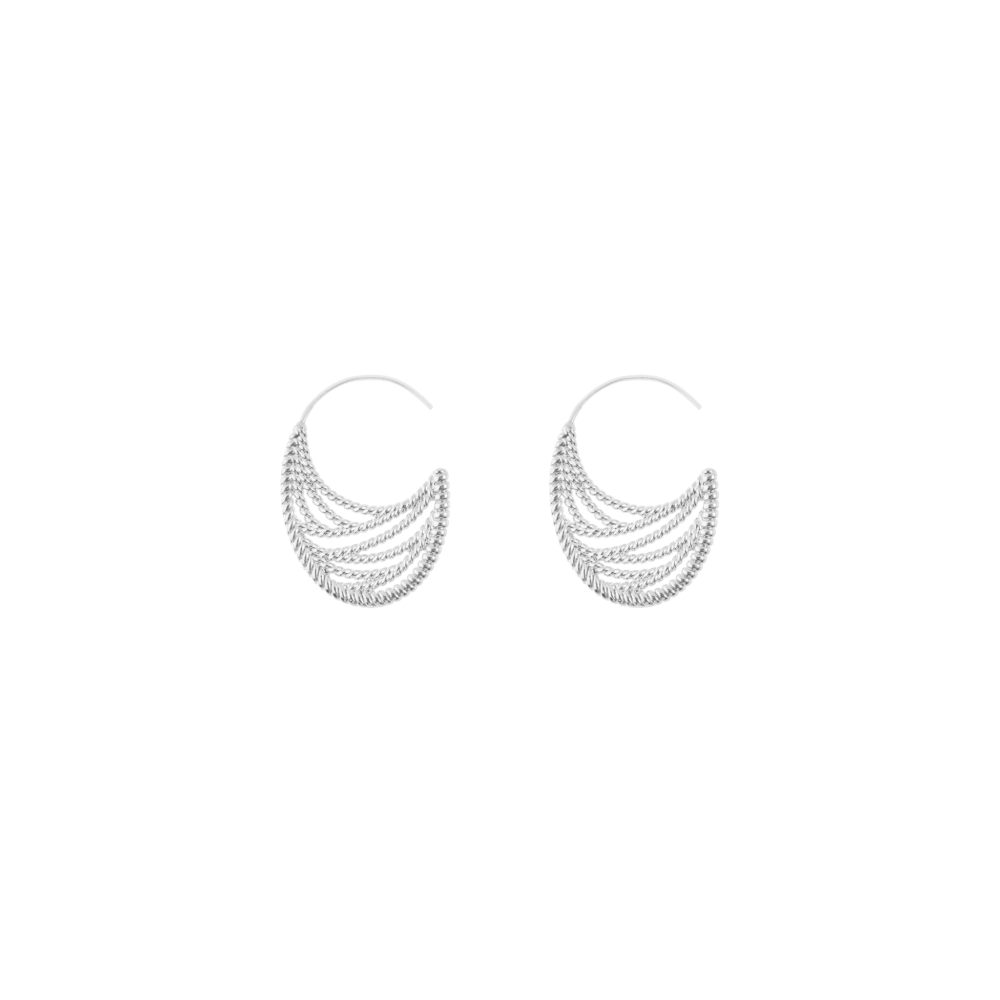 Hollow Flat Texture Earrings