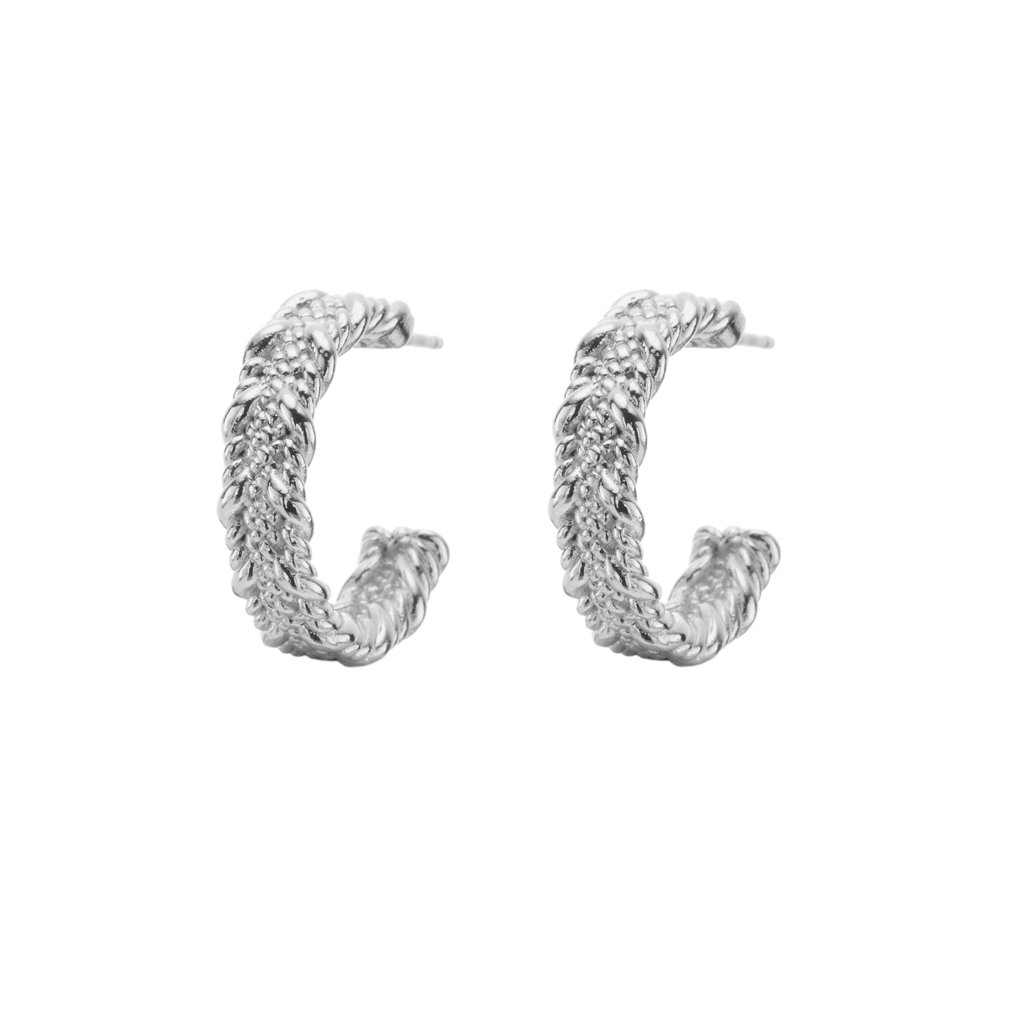 The Embossed Lace Hoops