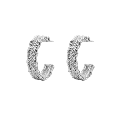 The Embossed Lace Hoops