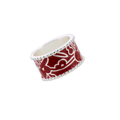 ENGRAVED FLORAL MOTIF RING