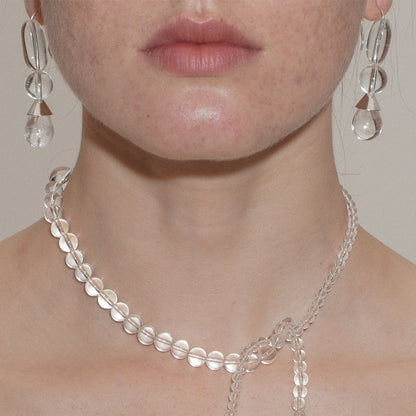 White Crystal Earrings