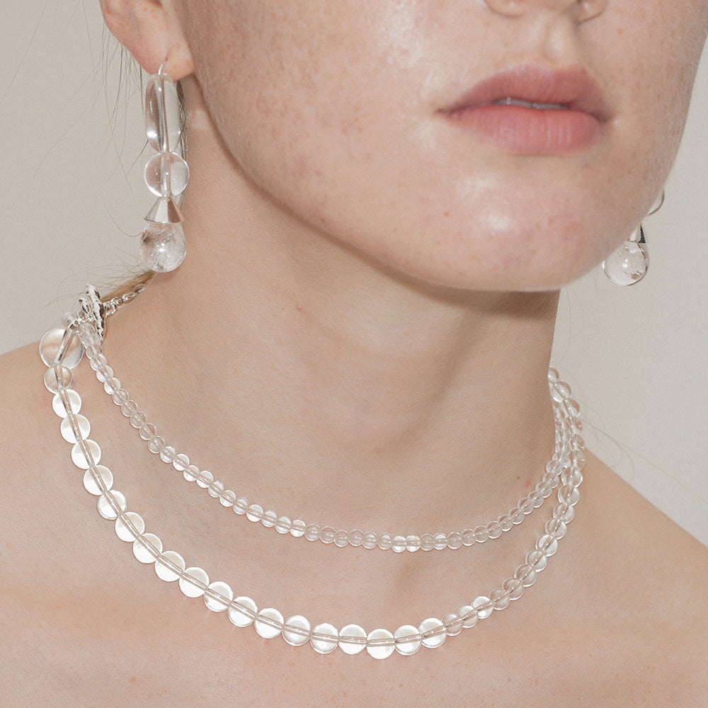 Multilayered Crystal Bubble Necklace