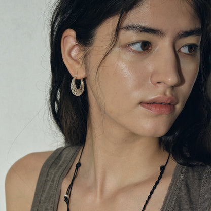 THe Crochet Crescent Earrings