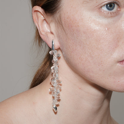 SUMMER GARDEN CRYSTAL HOOP EARRINGS