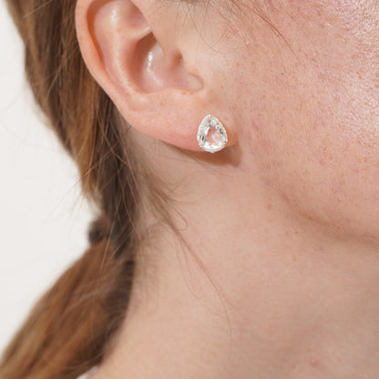 SUMMER GARDEN ASYMMETRIC CRYSTAL EAR STUDS