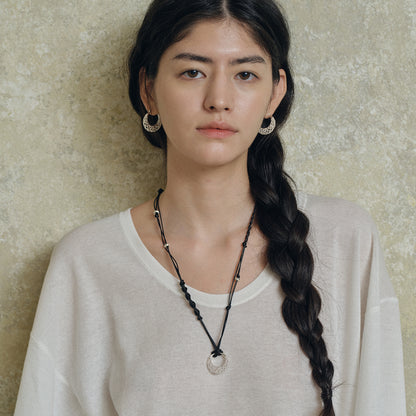 The Crochet Crescent Necklace