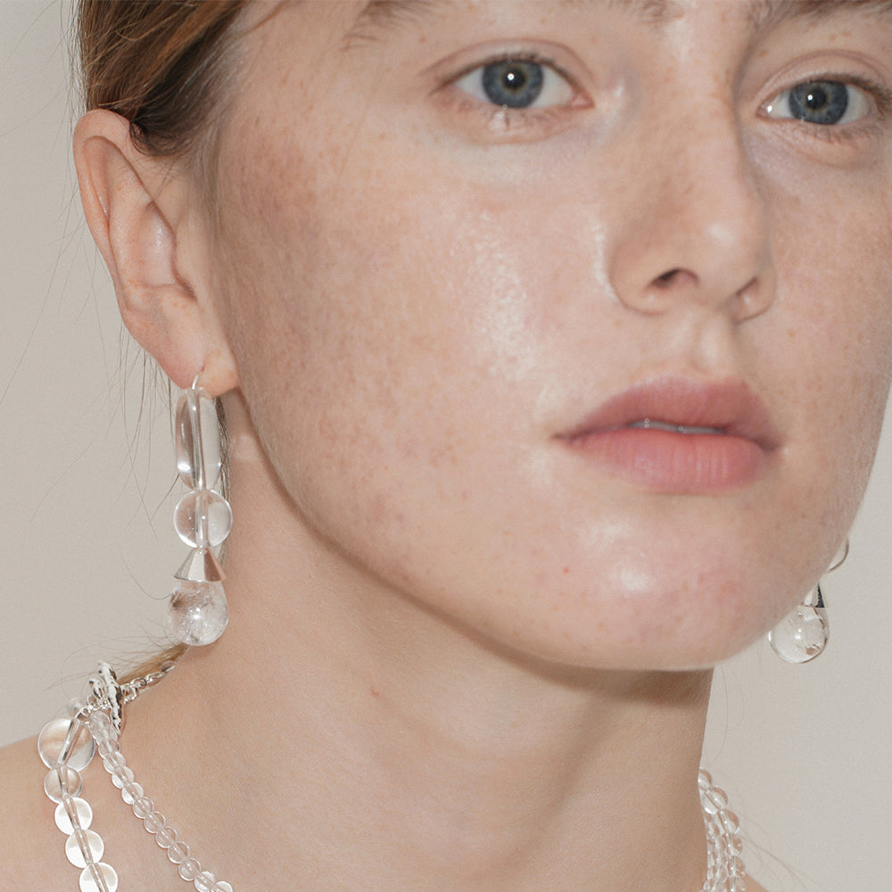 White Crystal Earrings