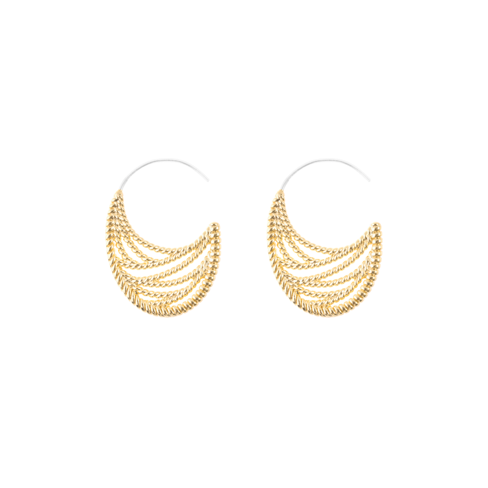 Hollow Flat Texture Earrings