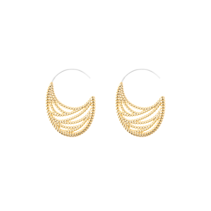 Hollow Flat Texture Earrings