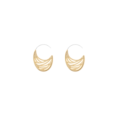Hollow Flat Texture Earrings