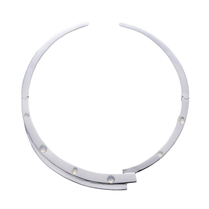 MOON PHASE WHITE AGATE CHOKER