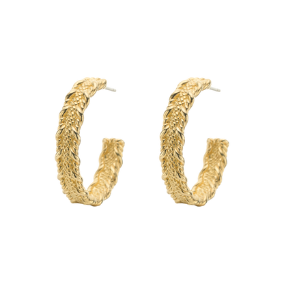 The Embossed Lace Hoops