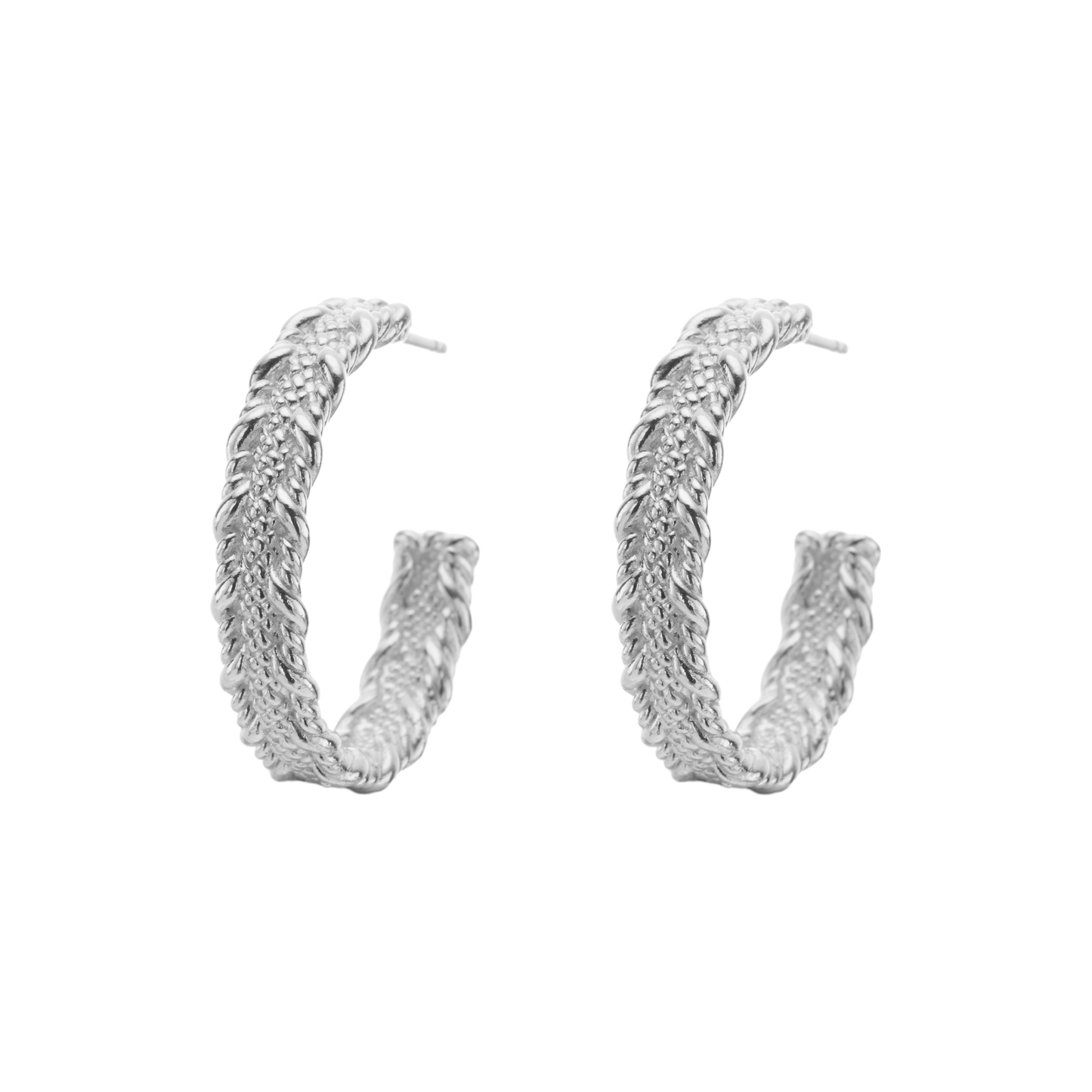 The Embossed Lace Hoops