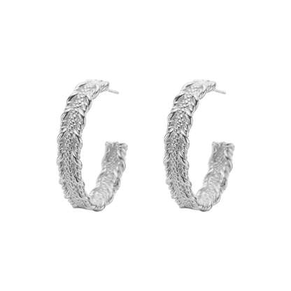 The Embossed Lace Hoops