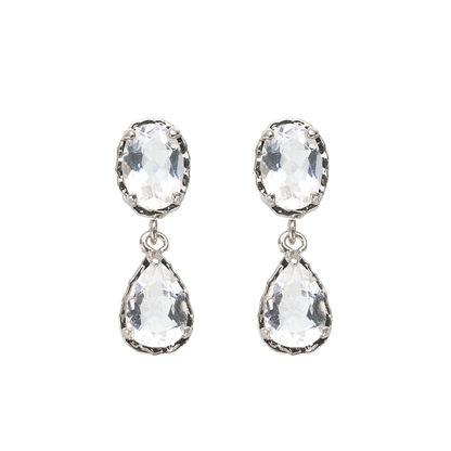 SUMMER GARDEN CRYSTAL TEARDROP EARRING