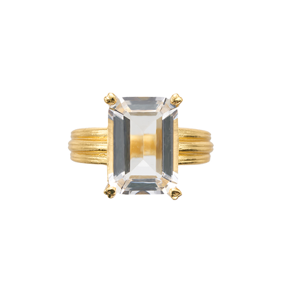 SUMMER GARDEN DOUBLE LAYERED CRYSTAL RING