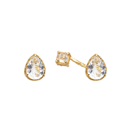 SUMMER GARDEN ASYMMETRIC CRYSTAL EAR STUDS
