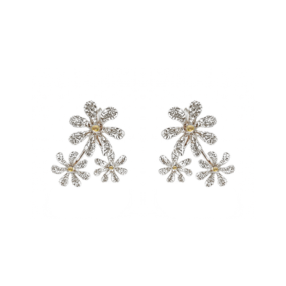 Gardenia Multi-wear Earrings - triple flower