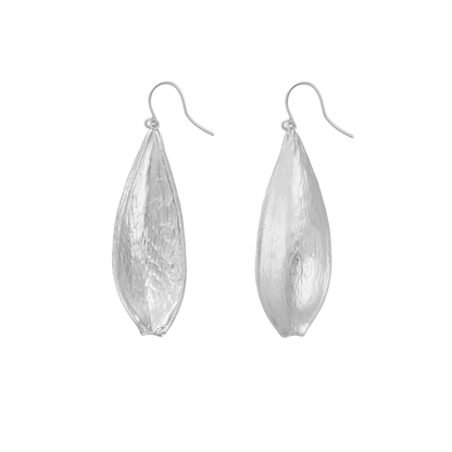 DOUBLE-SIDED TEXURED PETAL SHELL EARRINGS