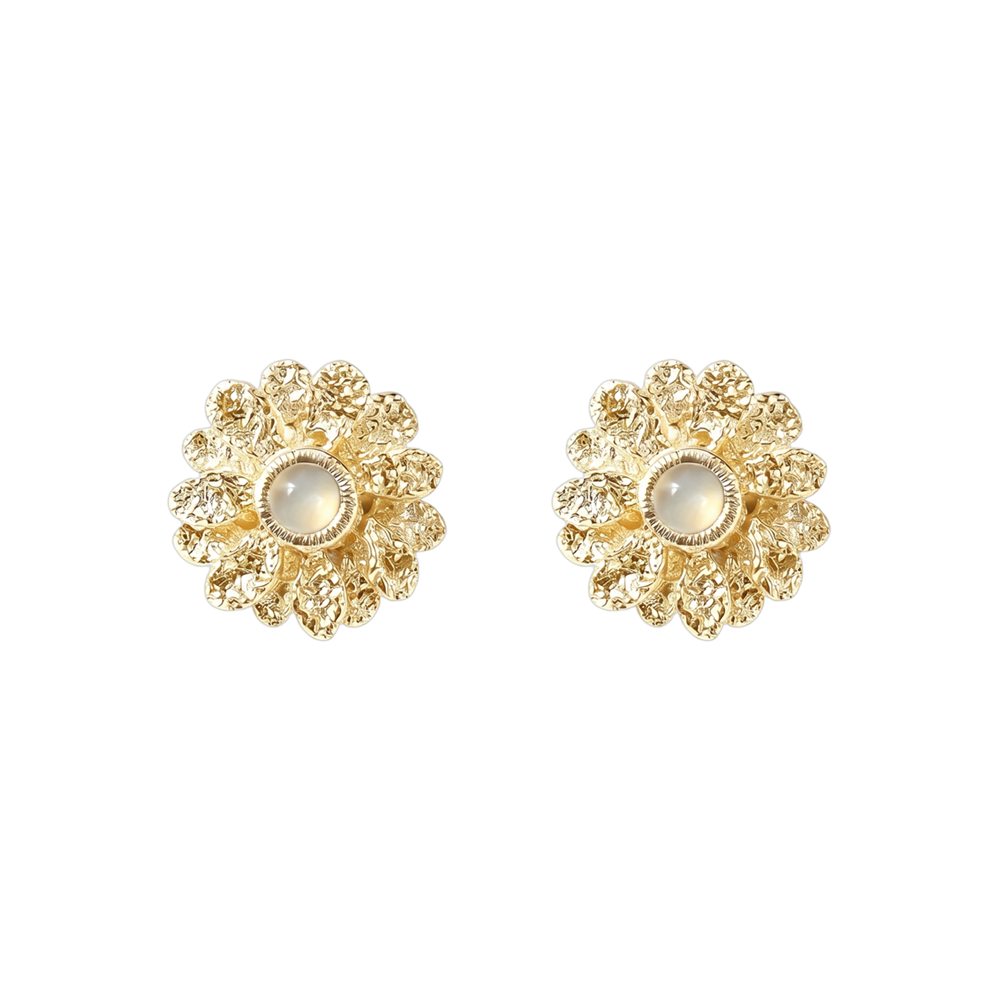 Double Petal Gardenia Earrings
