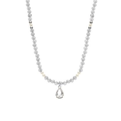 MINI CRYSTAL TEARDROP BEADED NECKLACE