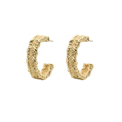 The Embossed Lace Hoops