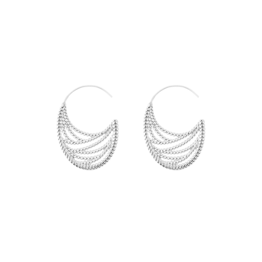 Hollow Flat Texture Earrings