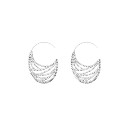 Hollow Flat Texture Earrings